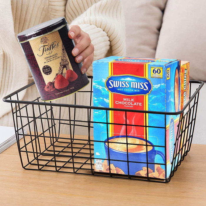 Mercer41 4 Pack Basics Stackable Metal Wire Storage Basket & Reviews